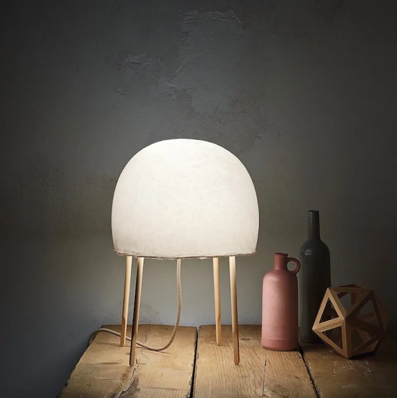 Kurage bordslampa vit