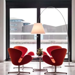 Lady Costanza D13E d. Golvlampa Aluminium vit skärm