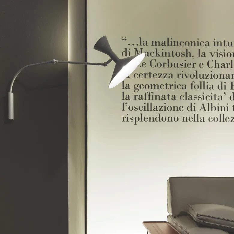 Lampe de Marseille mini vägglampa grå