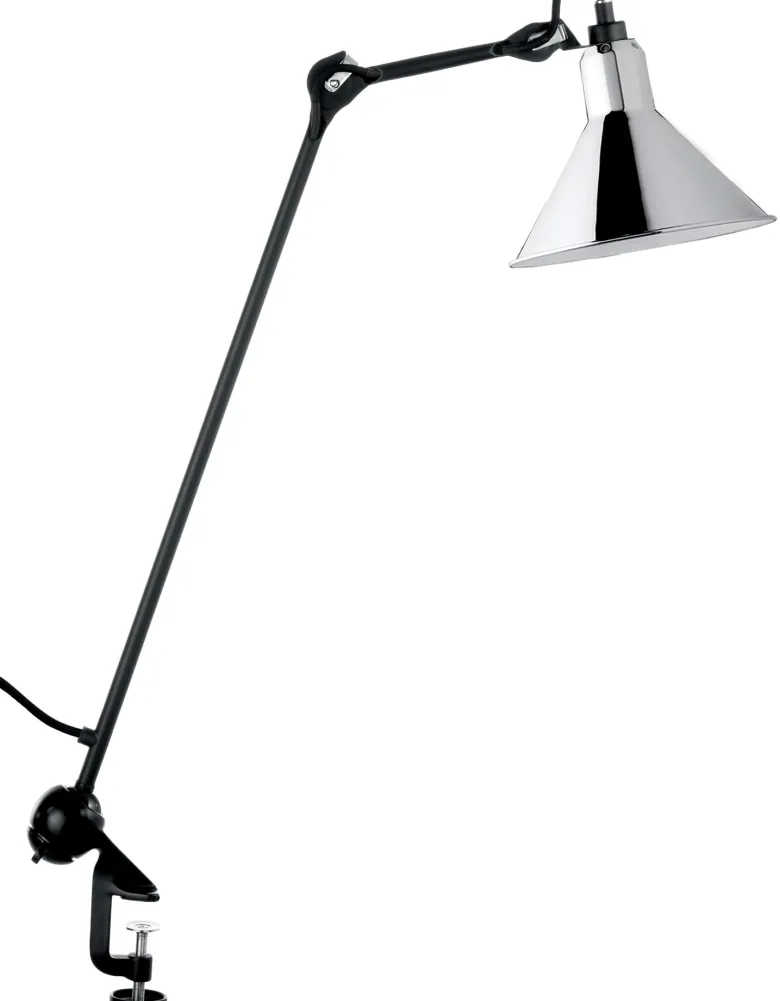 Lampe Gras N°201 bordslampa conic svart/krom