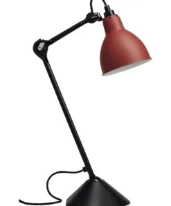 Lampe Gras N°205 bordslampa round svart/röd