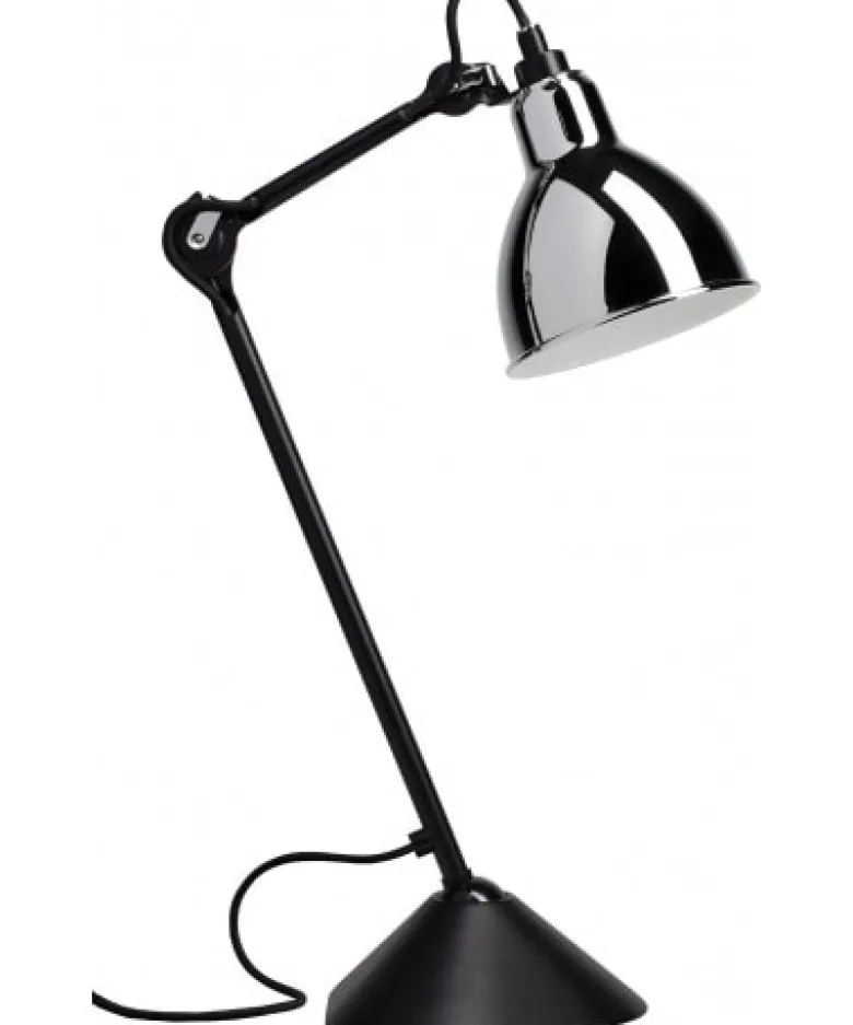 Lampe Gras N°205 bordslampa round svart/krom