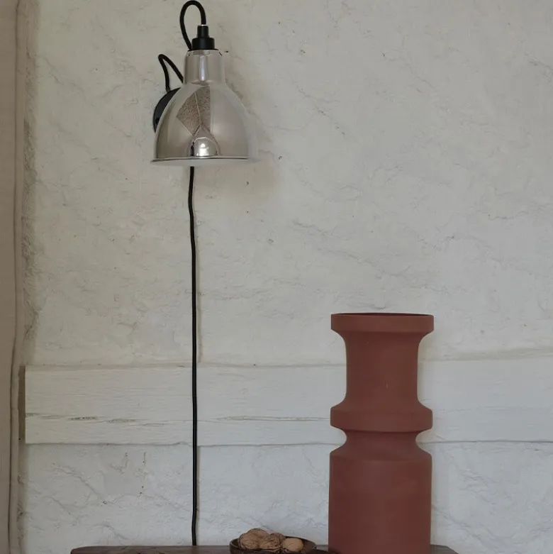 Lampe Gras N°304 CA vägglampa round svart/krom