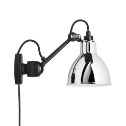 Lampe Gras N°304 CA vägglampa round svart/krom