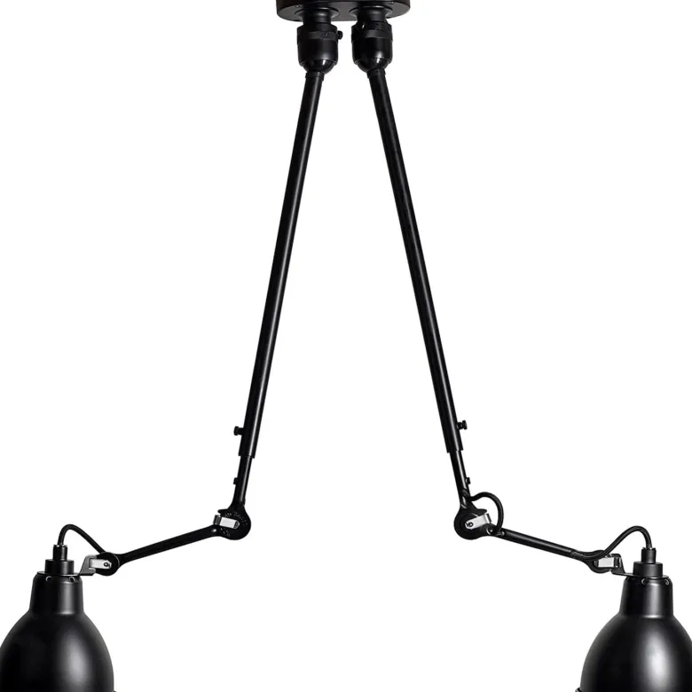 Lampe Gras N°302 double taklampa round svart