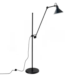 Lampe Gras N°215 golvlampa conic svart/blå