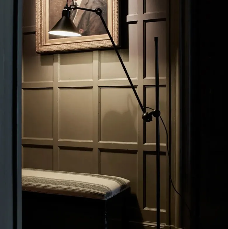 Lampe Gras N°215 golvlampa conic svart