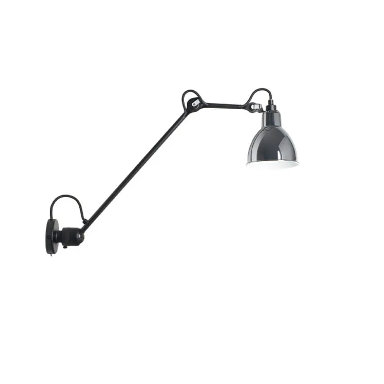 Lampe Gras N°304 L40 vägg/taklampa round svart/krom