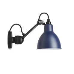Lampe Gras N°304 SW vägglampa round svart/blå