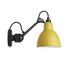 Lampe Gras N°304 SW vägglampa round svart/gul