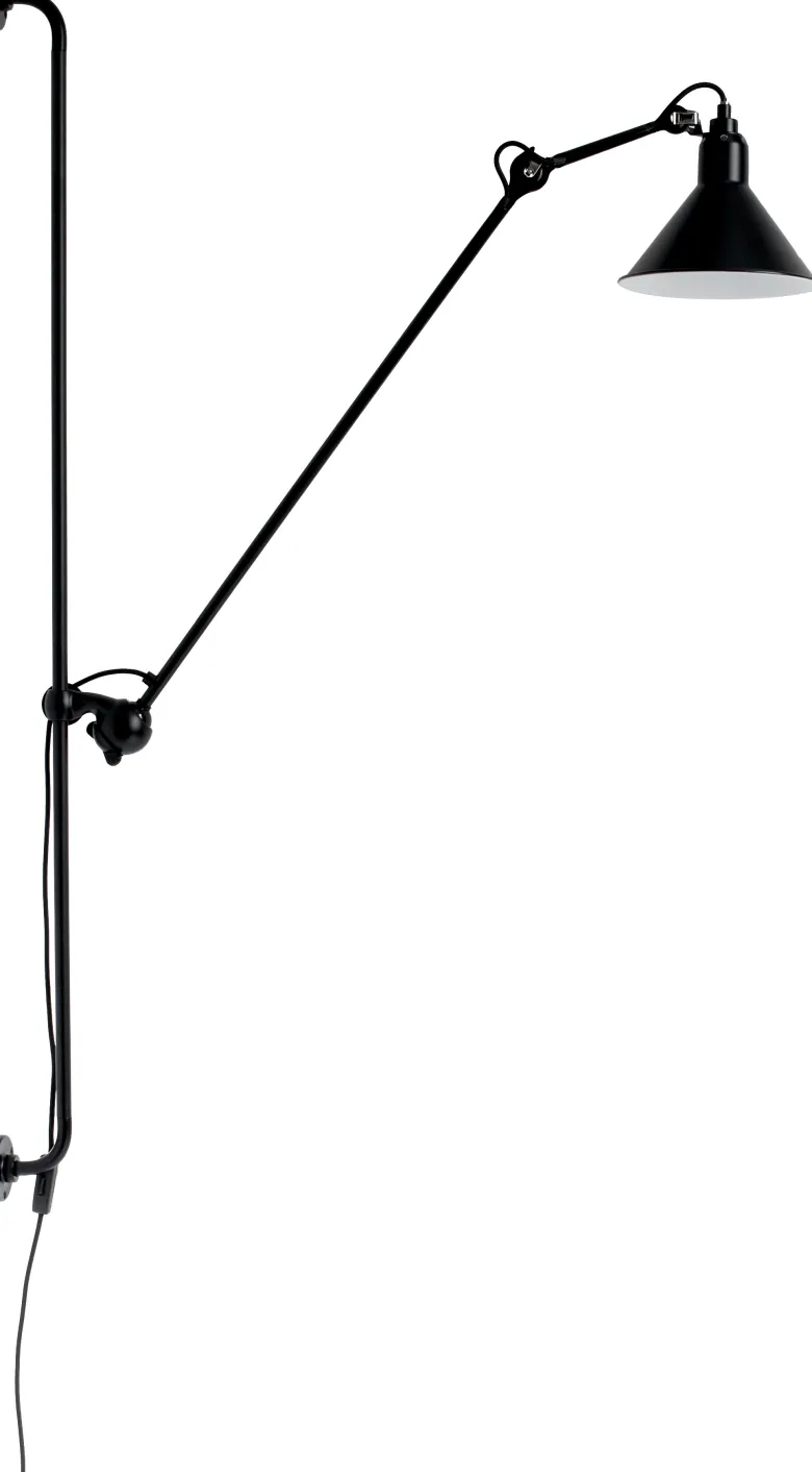 Lampe Gras N°214 vägglampa conic svart