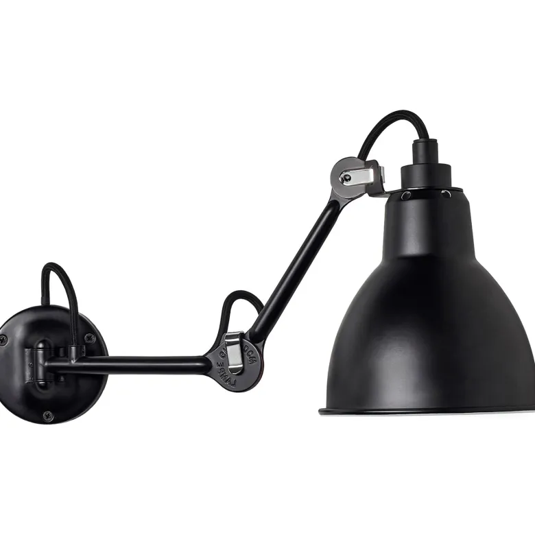 Lampe Gras N°204 vägglampa round svart