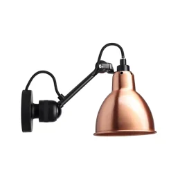 Lampe Gras N°304 vägglampa round svart/koppar