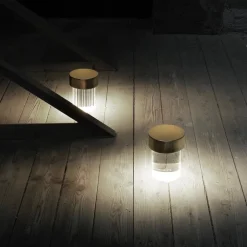 Last order fluted bordslampa satin koppar