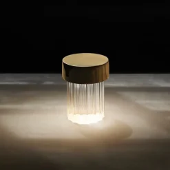 Last order fluted bordslampa polerad mässing