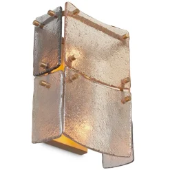 Laurent Vägglampa antik mässing/glas