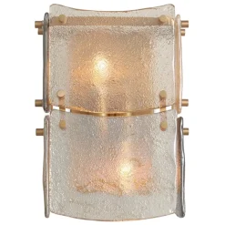 Laurent Vägglampa antik mässing/glas