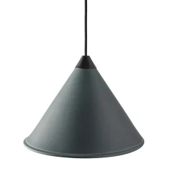 Leather Cone Namibia Ø45 taklampa ocean blue