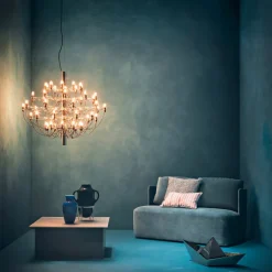 2097/50 LED taklampa mässing