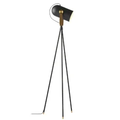 Le Klint 362 Carronade II golvlampa svart/rökt ek/mässing
