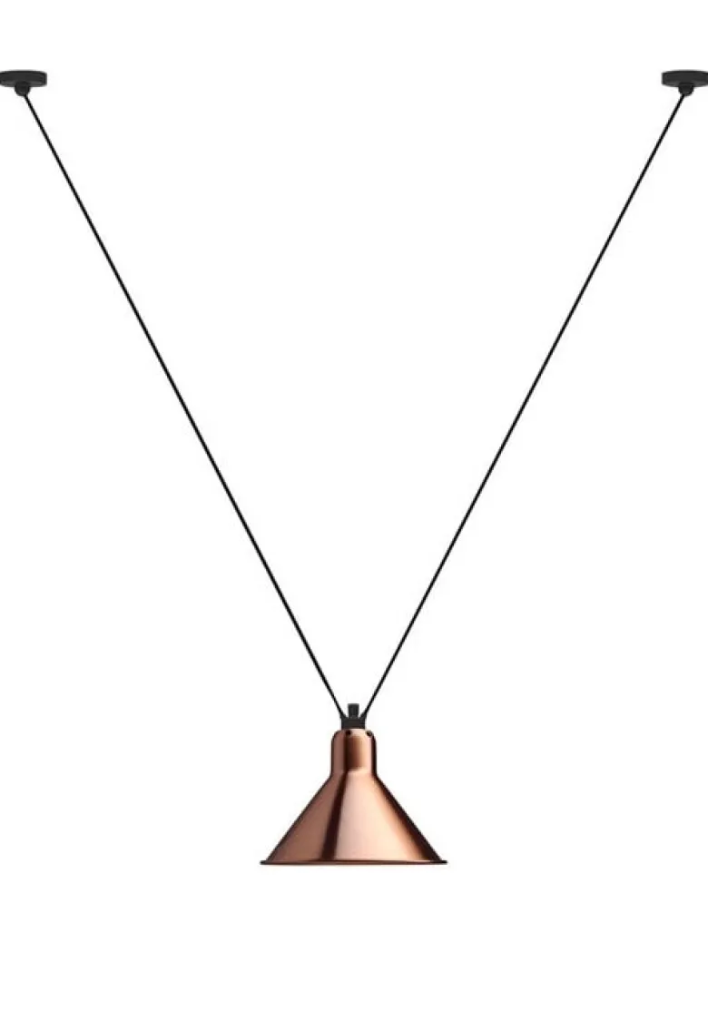 Les Acrobates de gras N°323 L taklampa conic koppar