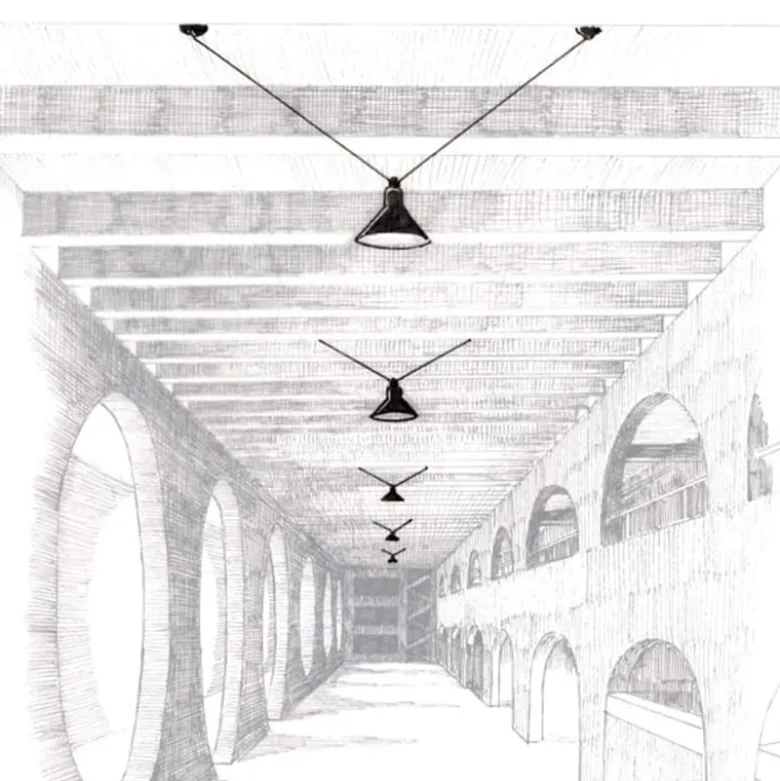 Les Acrobates de gras N°323 L taklampa conic svart