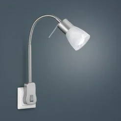 Levisto vägglampa borstat stål