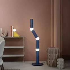 Lightbone golvlampa blå/ek