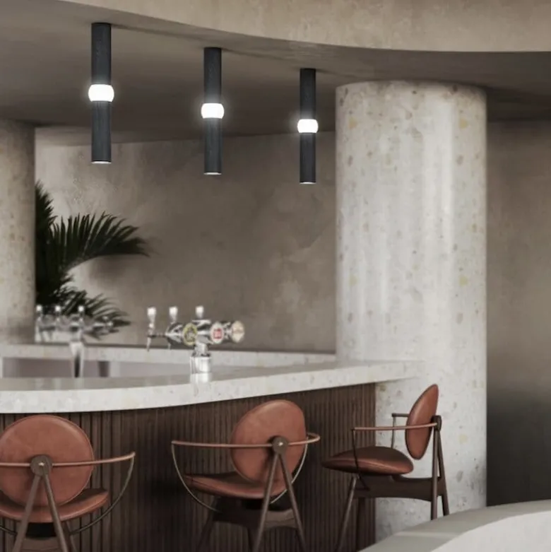 Lightbone medium taklampa svart