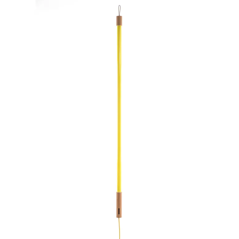 Linea neon lamp LED wood Gul