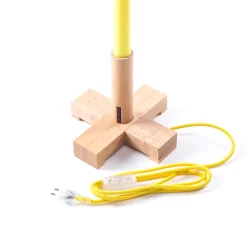 Linea neon lamp LED wood Gul
