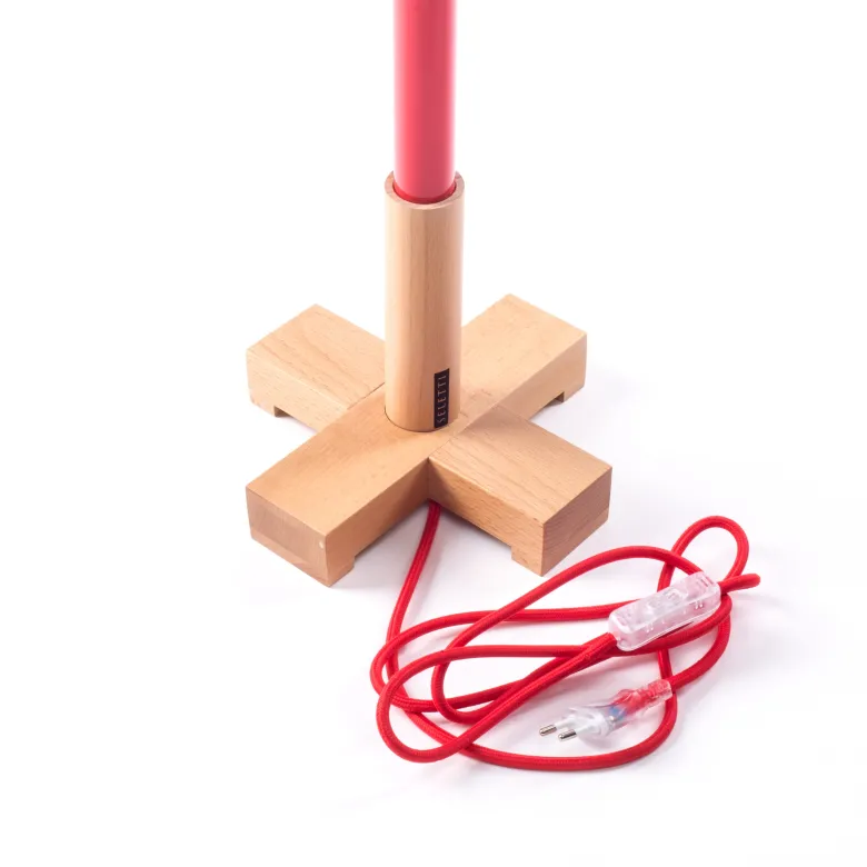 Linea neon lamp LED wood röd