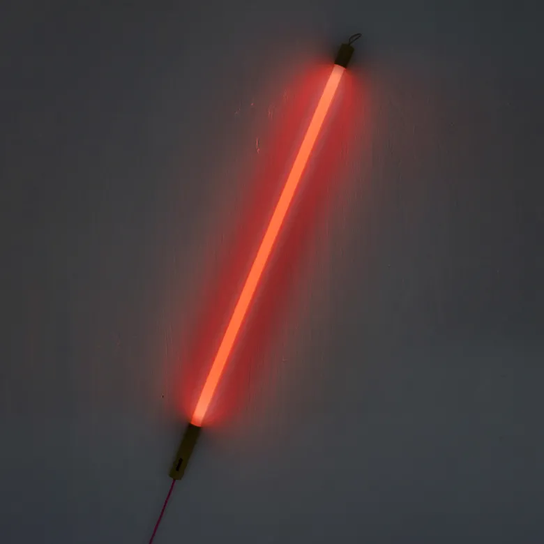 Linea neon lamp LED wood röd