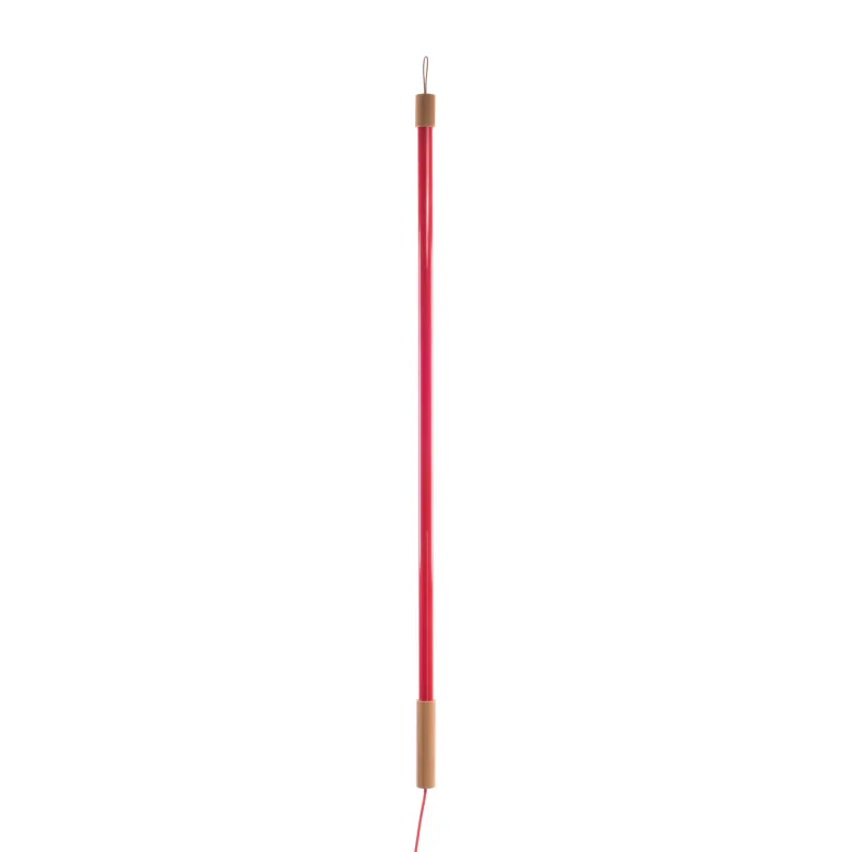 Linea neon lamp LED wood röd