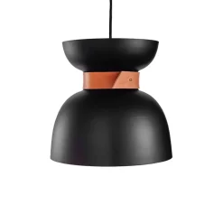 Liv taklampa svart/råmässing