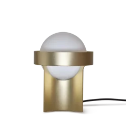 Loop large bordslampa gold + Sphere IV LED bulb