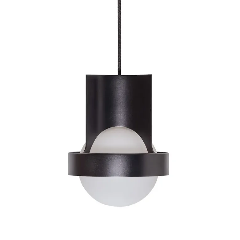 Loop single large taklampa dark grey + Sphere IV LED bulb