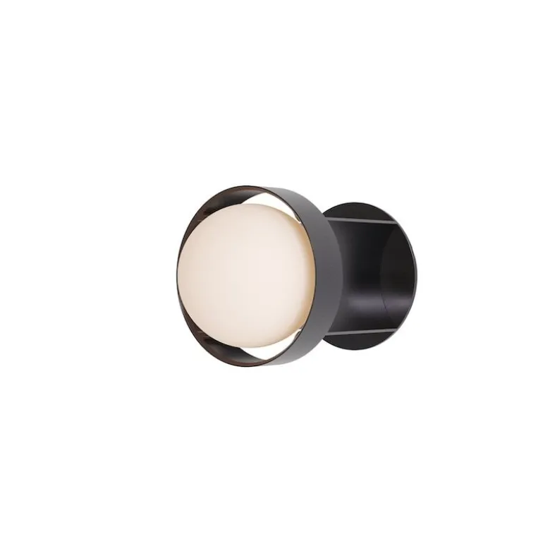 Loop small vägglampa IP44 dark grey + Sphere III LED bulb