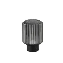 Lord portabel bordslampa matt svart/rök