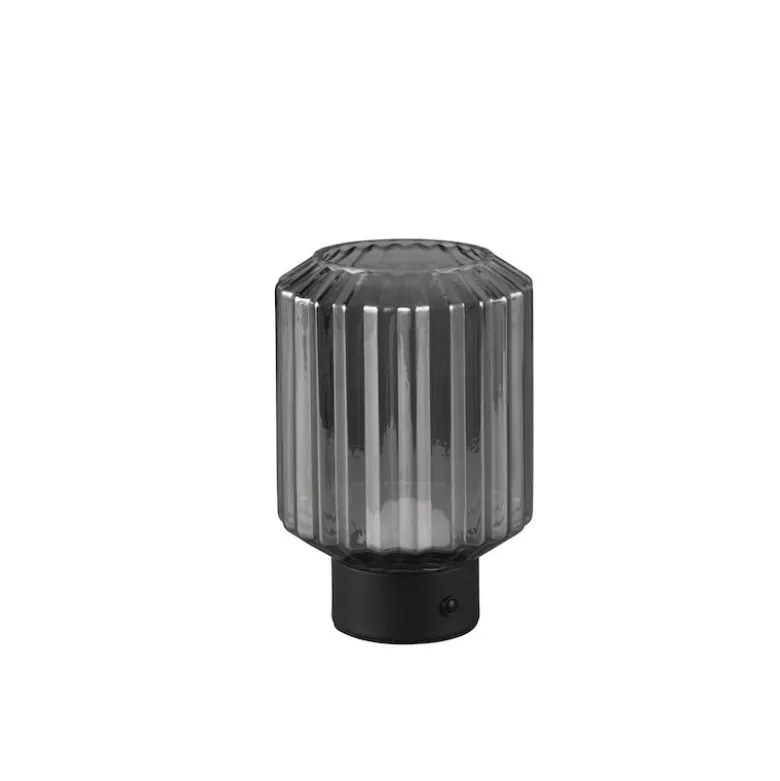 Lord portabel bordslampa matt svart/rök