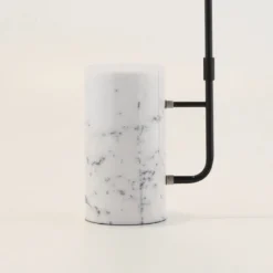 Luca golvlampa svart/vit marmor