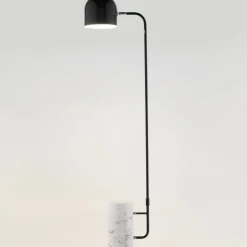 Luca golvlampa svart/vit marmor