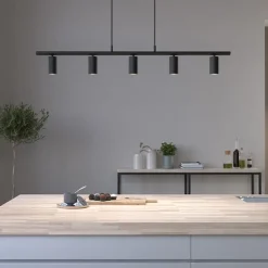 Lucy linjär pendel 5 Taklampa mattsvart GU10