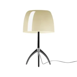 Lumiere grande bordslampa med dimmer svart krom/varmvit