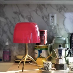 Lumiere piccola bordslampa med dimmer champagne/cherry