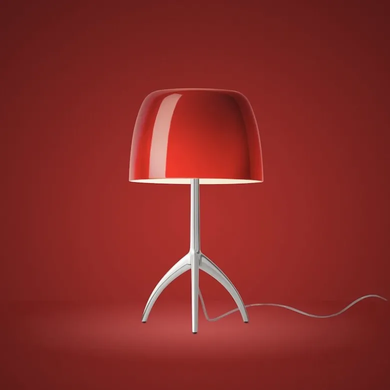 Lumiere piccola bordslampa med dimmer aluminium/cherry