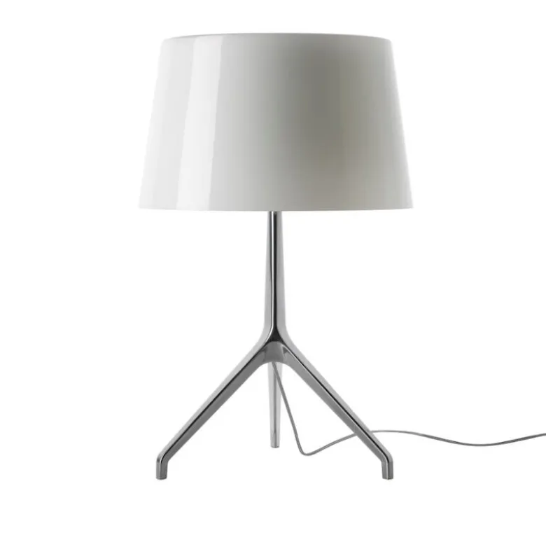 Lumiere XXL bordslampa aluminium/vit