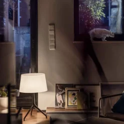 Lumiere XXL bordslampa svart krom/vit