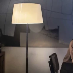 Lumiere XXL golvlampa svart krom/vit