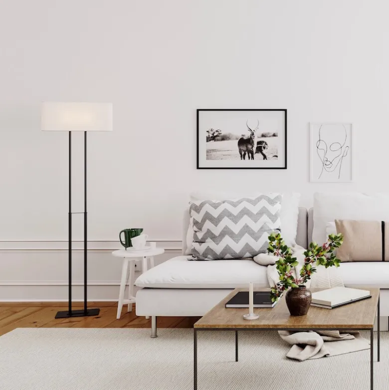 Luton golvlampa Svart/vit